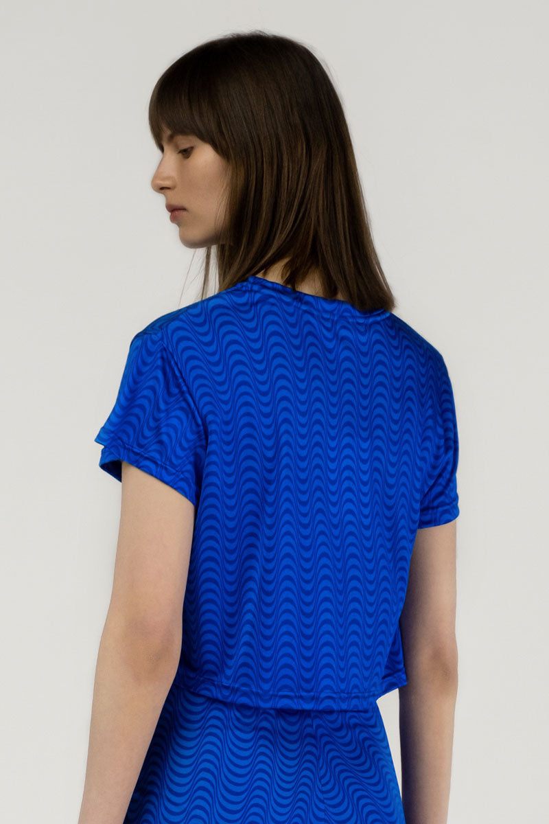 Silk Jersey Crop T-shirt