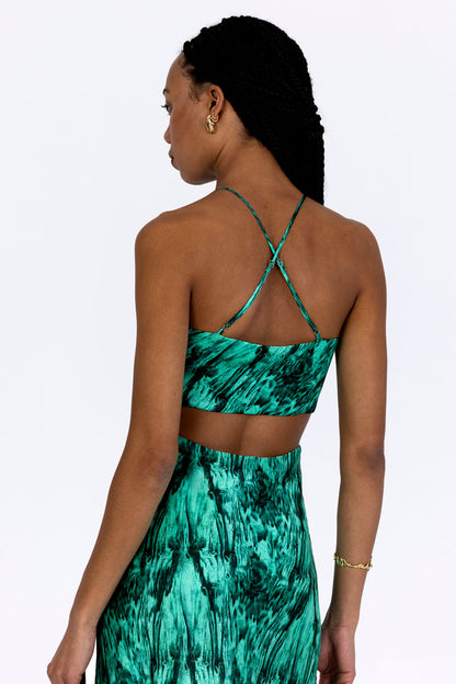 Silk Bias Cutout Dress