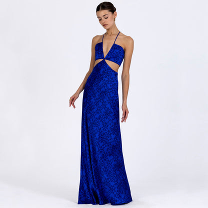 Silk Bias Cutout Dress