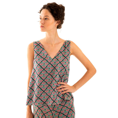 V-Neck Sleeveless Top