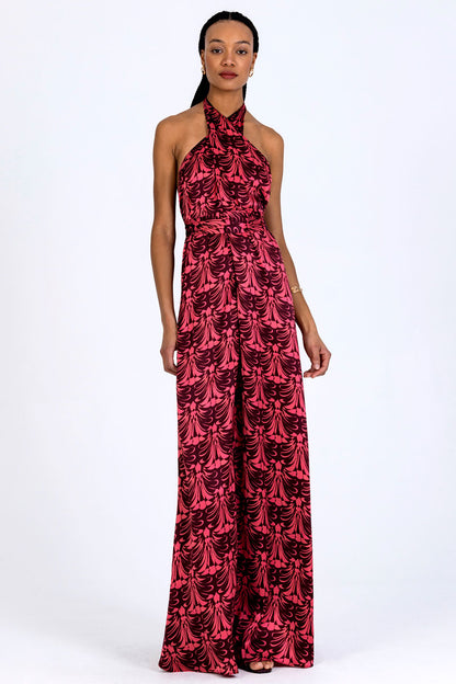 Crossover Halterneck Dress