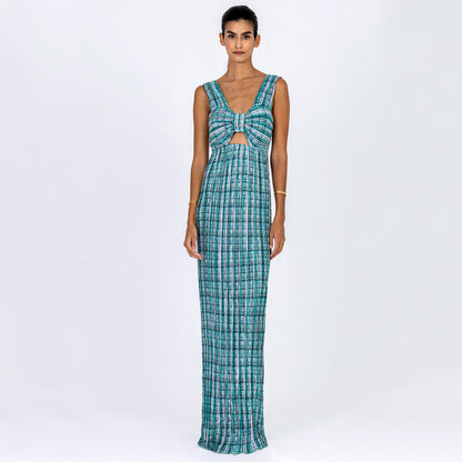 Knotted Plissé Dress