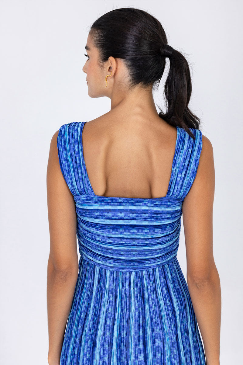 Knotted Plissé Dress