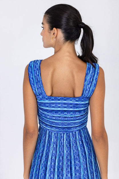 Knotted Plissé Dress