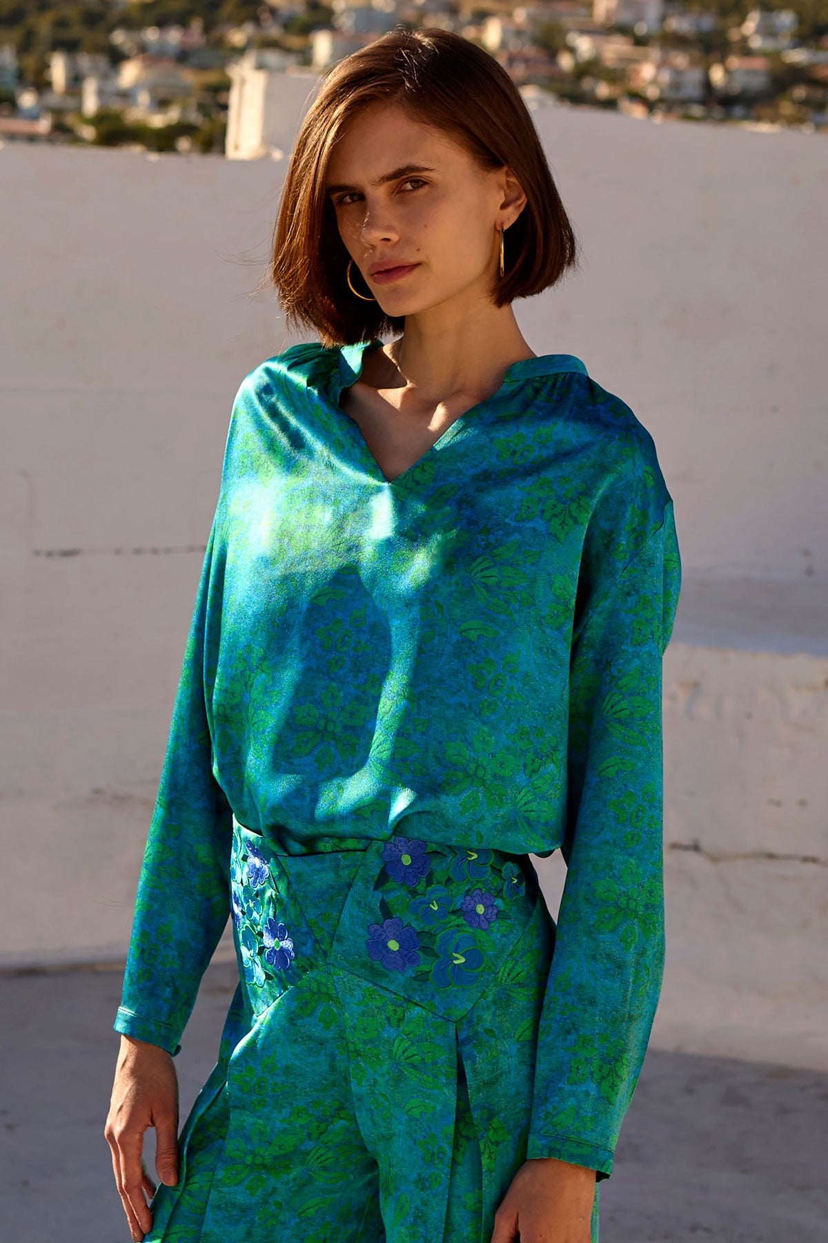 Silk Embroidered Trousers