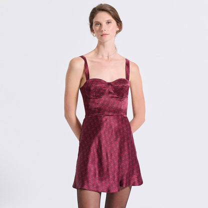 Silk Mini Corset Dress