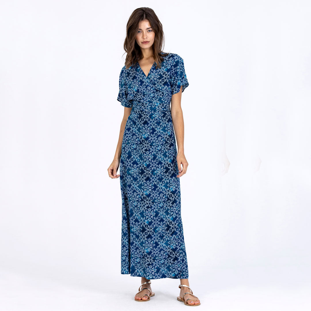 Silk Sleeved Wrap Dress