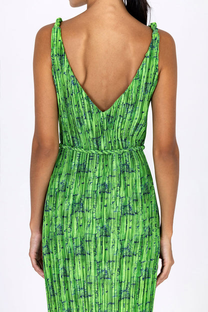 Plissé Wrap Style Dress