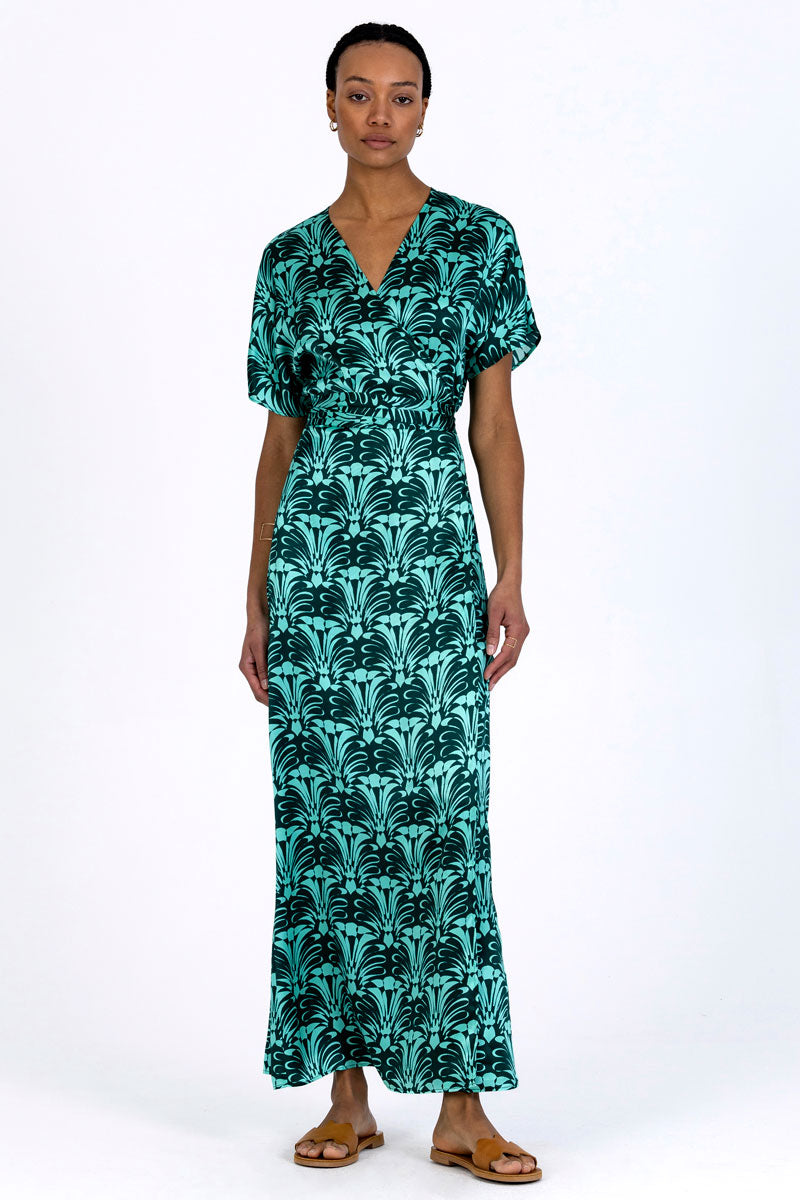 Silk Sleeved Wrap Dress