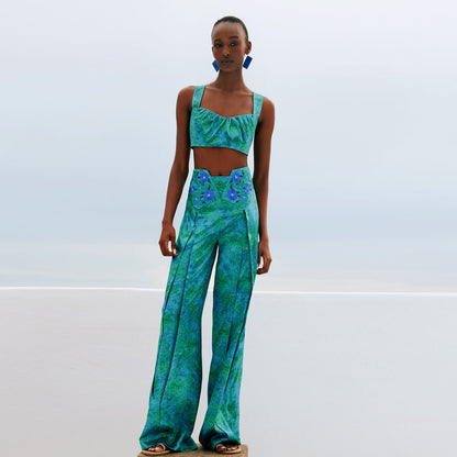 Silk Embroidered Trousers