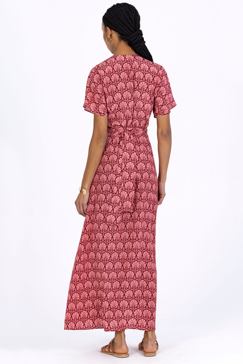 Silk Sleeved Wrap Dress