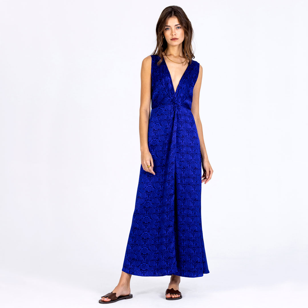 Loose Twisted Silk Dress