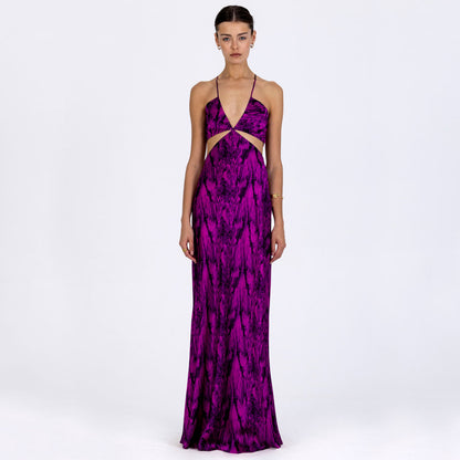 Silk Bias Cutout Dress