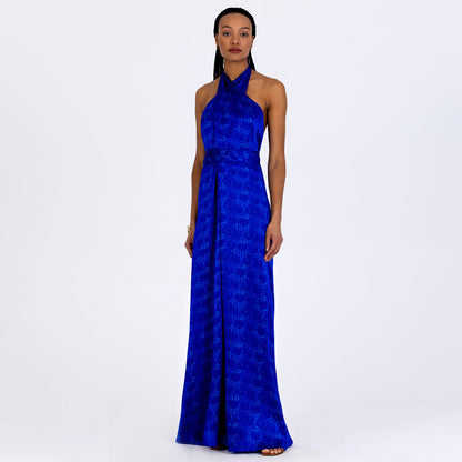 Crossover Halterneck Dress