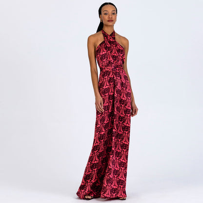 Crossover Halterneck Dress