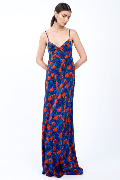 Open Back Silk Dress