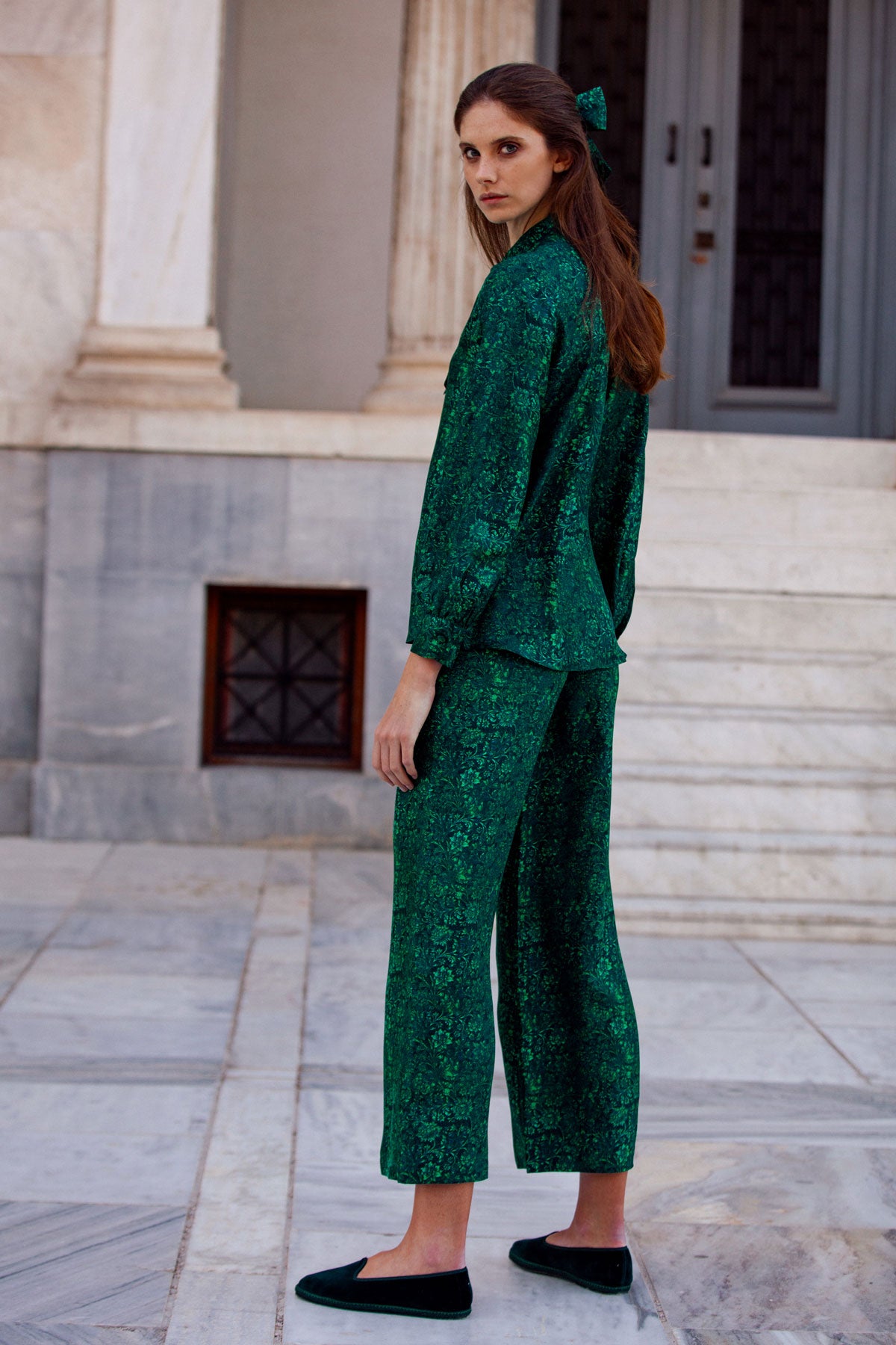 Silk Straight Leg Pants