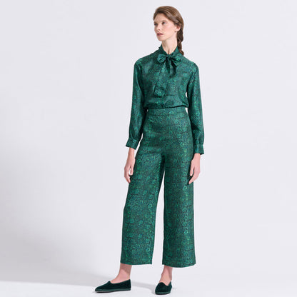 Silk Straight Leg Pants