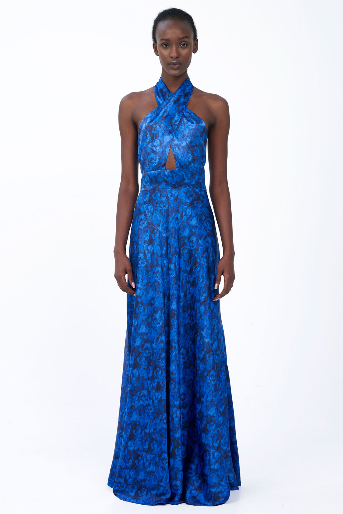 Silk Halterneck Maxi Dress