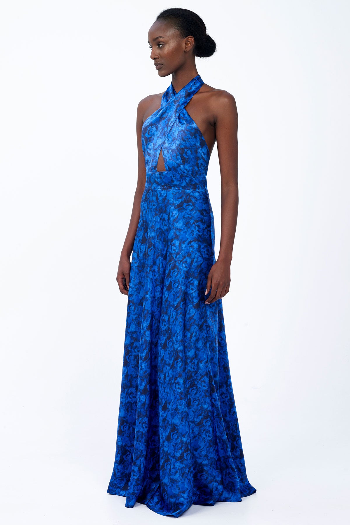 Silk Halterneck Maxi Dress