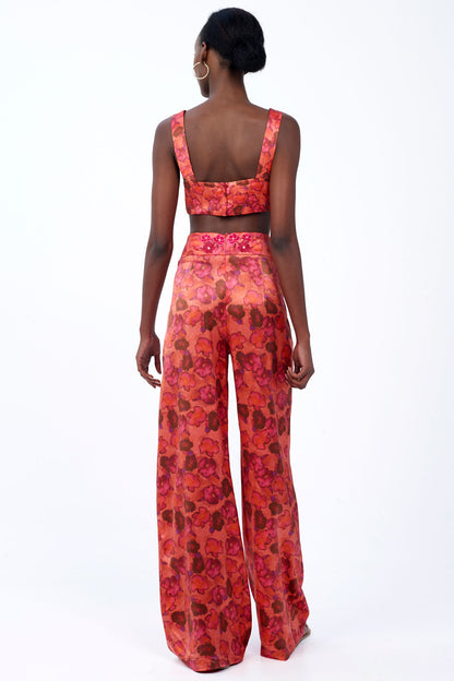 Silk Embroidered Trousers