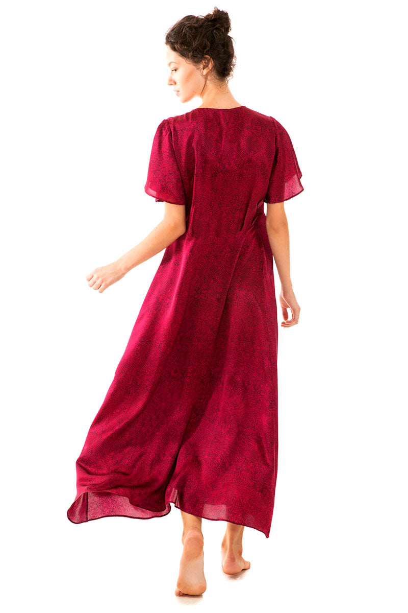 Maxi Sleeved Wrap Dress