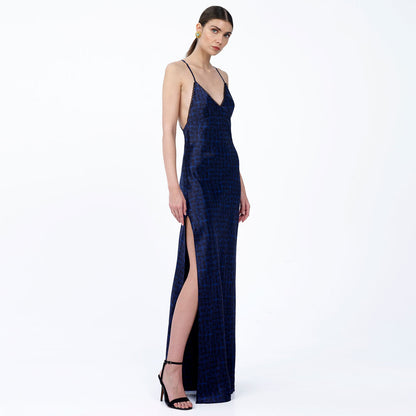 Silk Dress with Side Slit