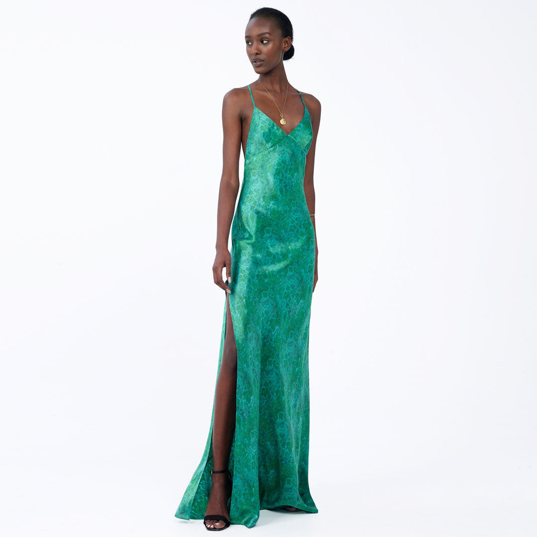 Silk Dress with Side Slit