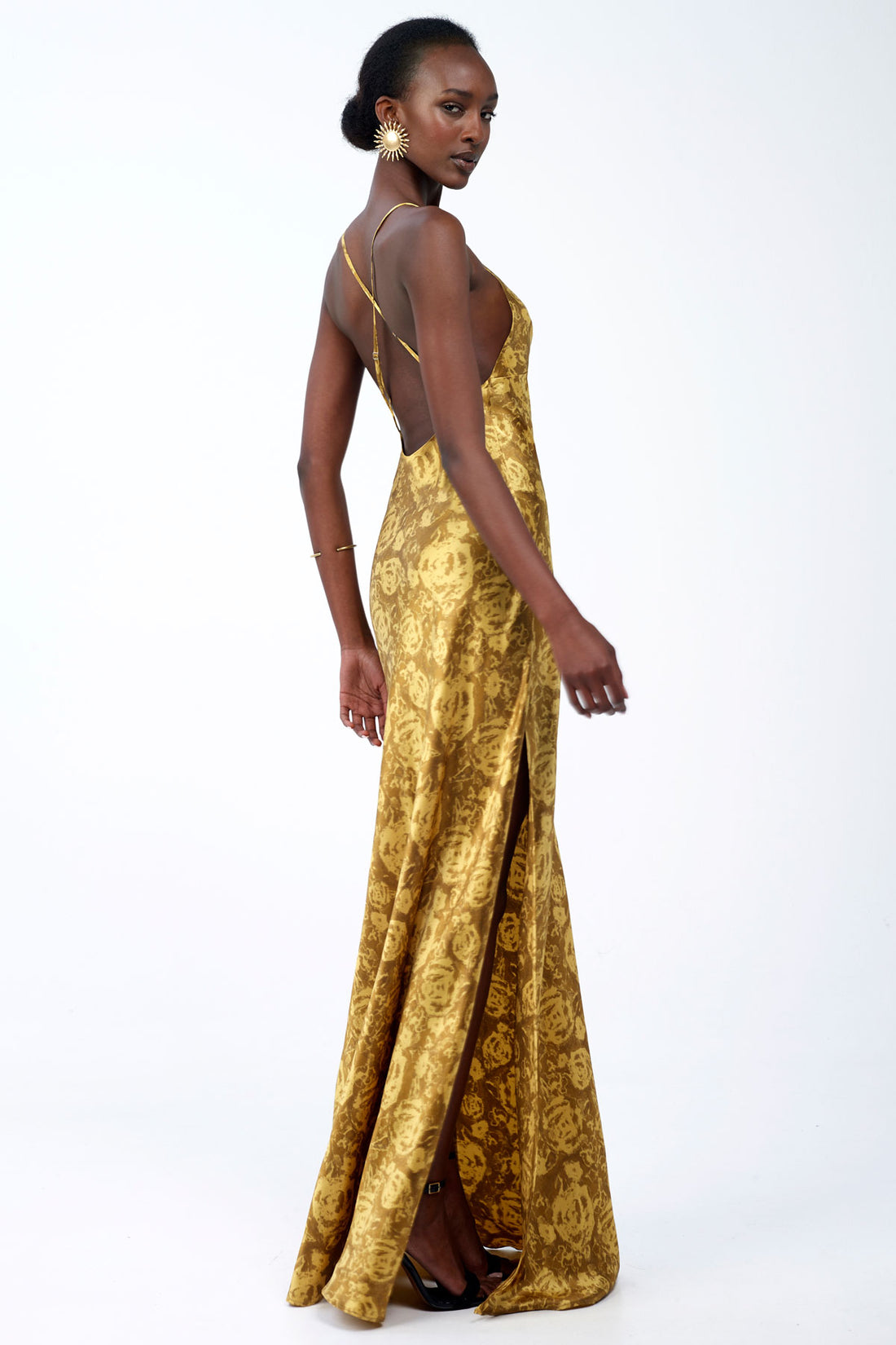 Silk Dress with Side Slit