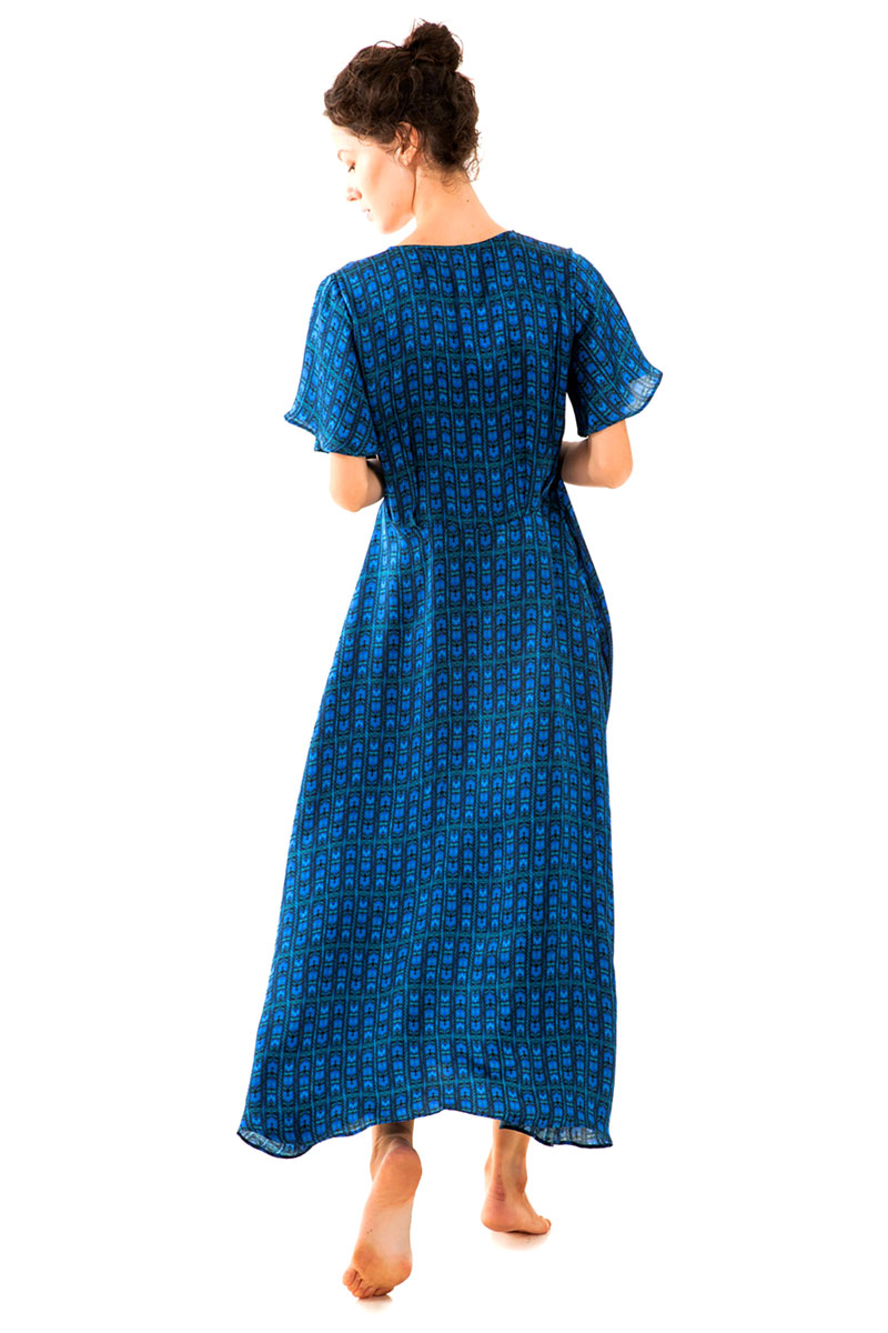Maxi Sleeved Wrap Dress