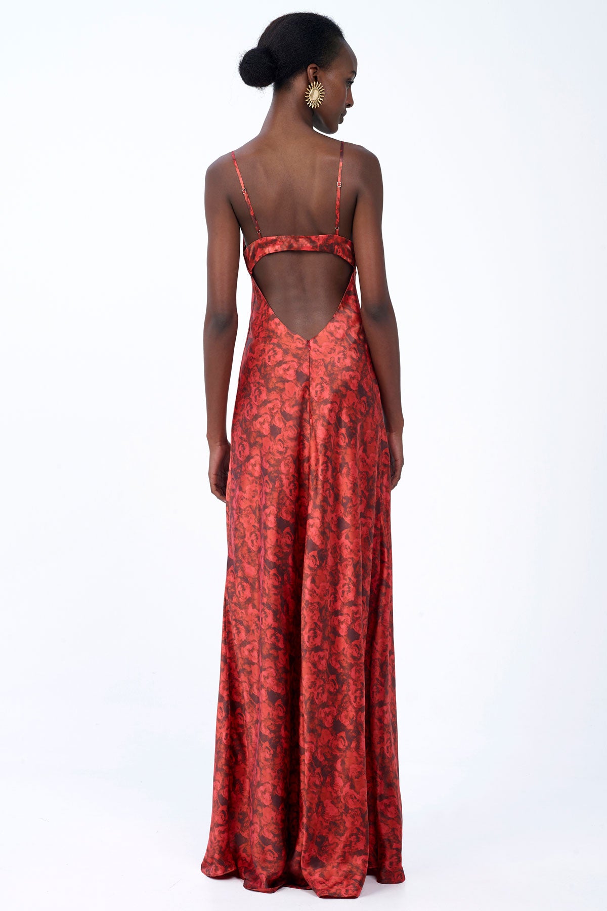 Open Back Silk Dress