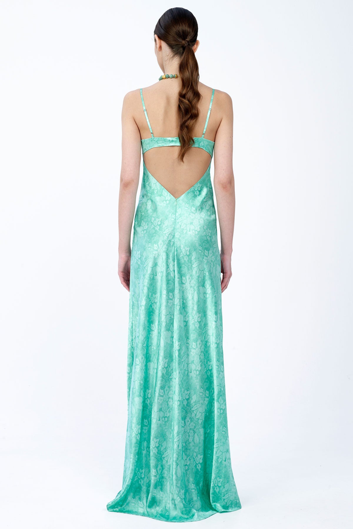 Open Back Silk Dress