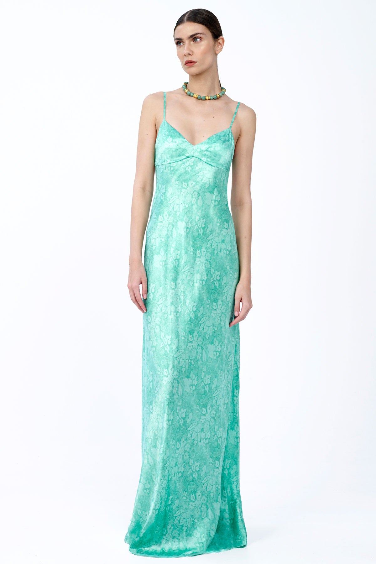 Open Back Silk Dress