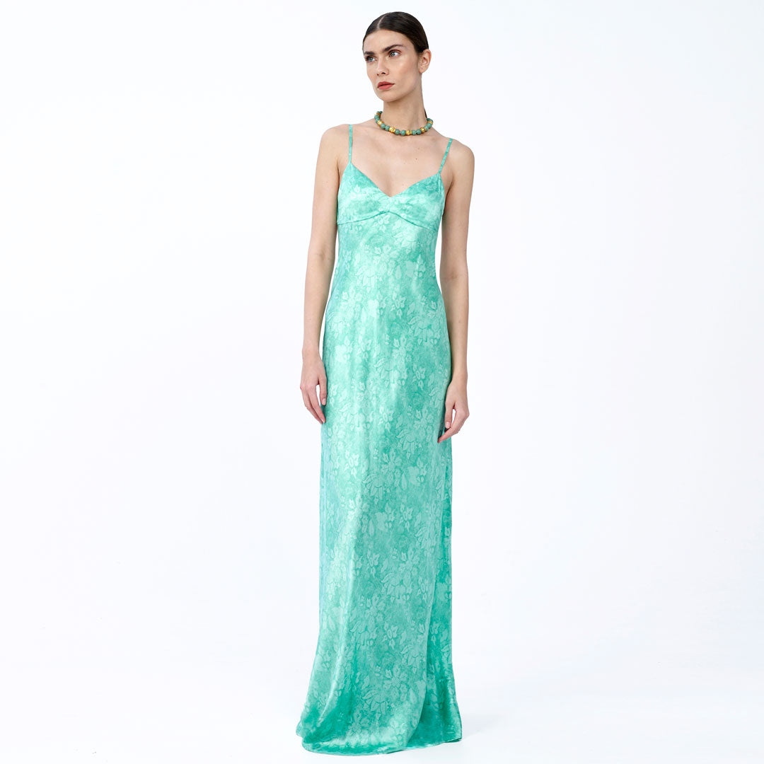 Open Back Silk Dress