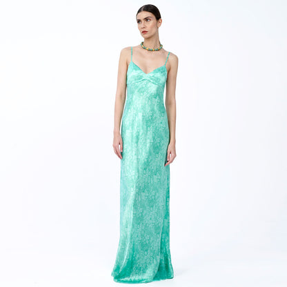 Open Back Silk Dress